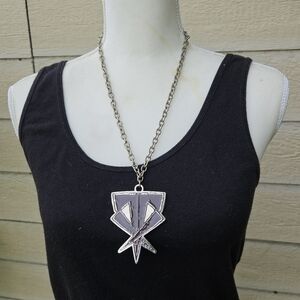 WWE brown and silver tone pendant necklace The Undertaker
